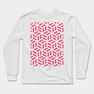 Square Box Linework Pattern Long Sleeve T-Shirt
